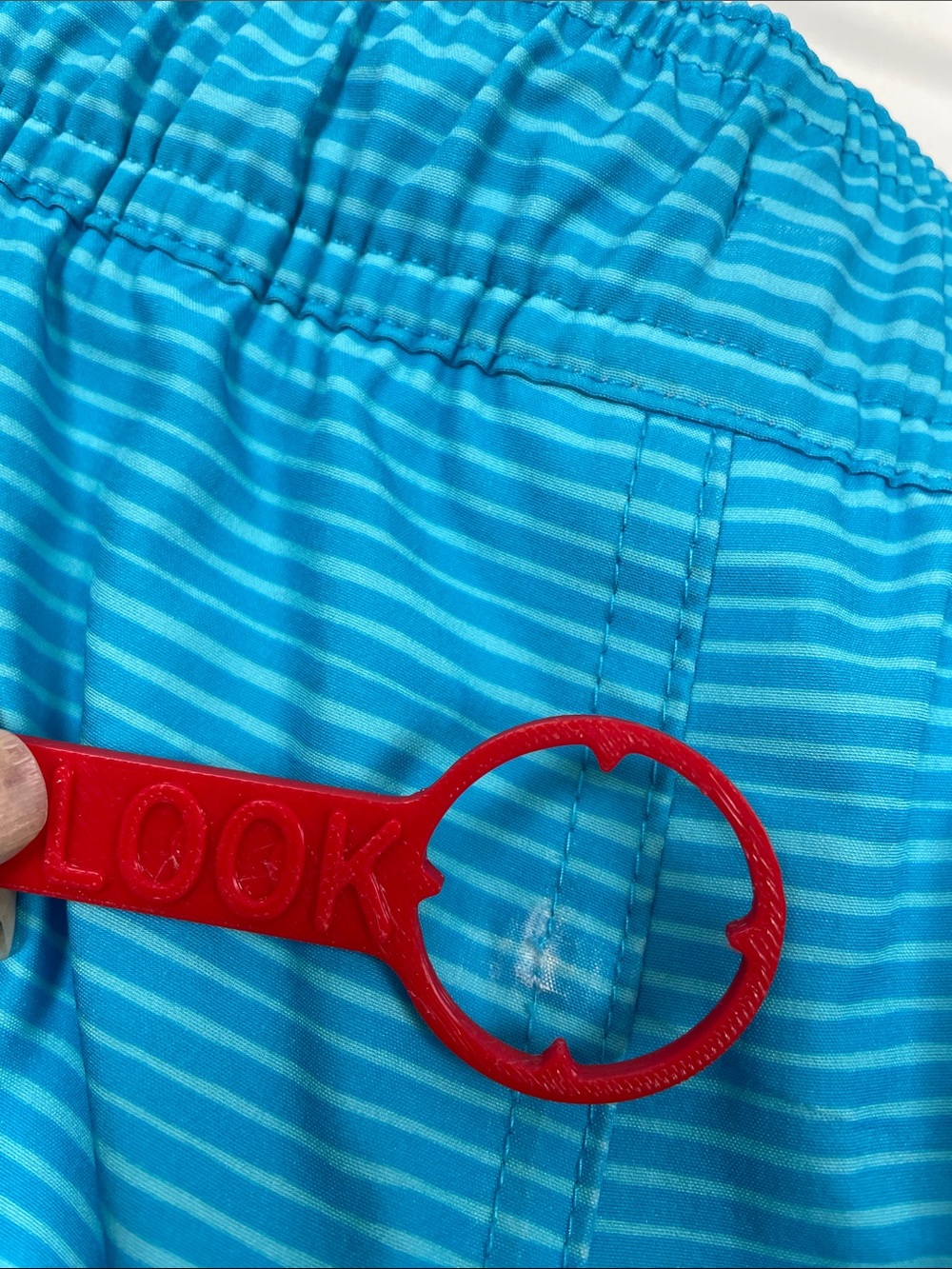 Vineyard Vine Men's 3XB Strip Teal Blue Lined Swim Trunks Shorts with Patch Logo - Picture 6 of 9